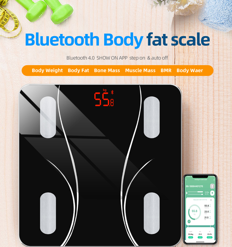 Balança Bluetooth Inteligente para Gordura Corporal