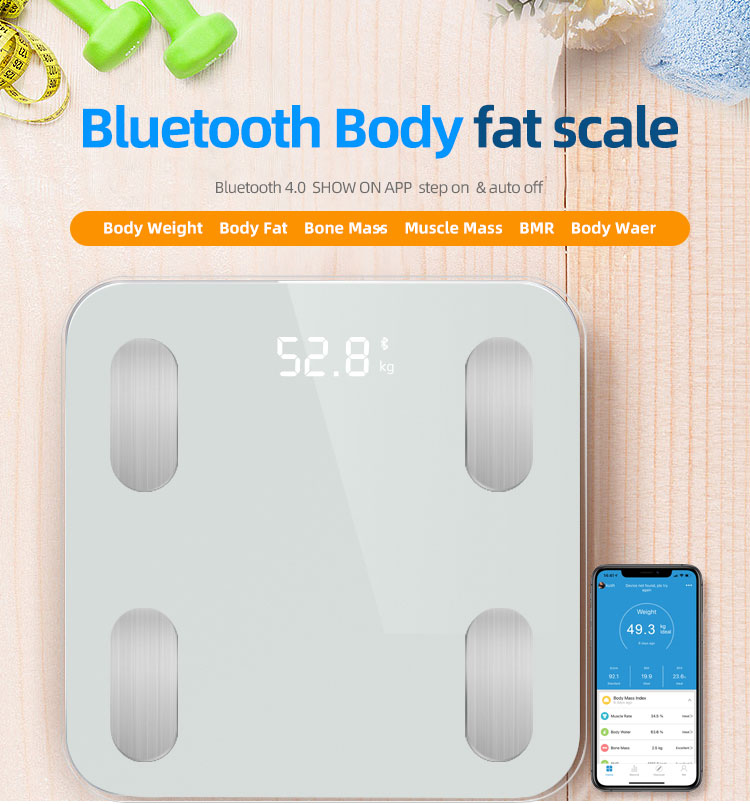 Monitores eletrônicos de composição corporal Bluetooth 400 lb ESCALA